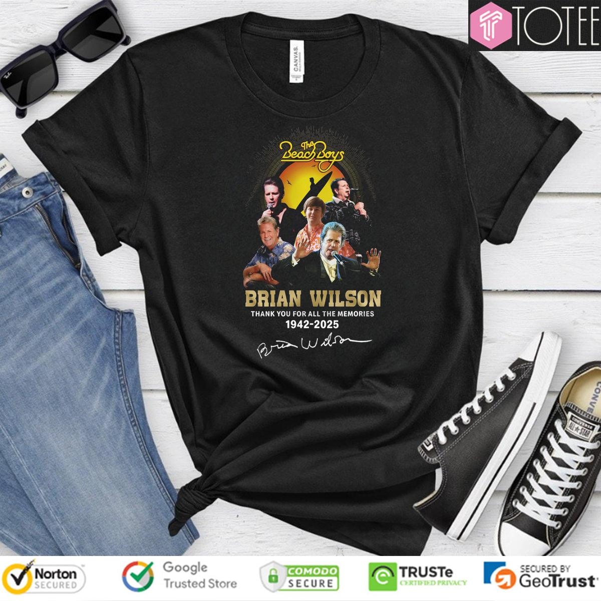 The Beach Boys Brian Wilson 1942-2025 Signature T-shirt