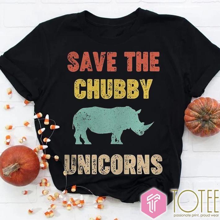Rhino Save The Chubby Unicorn Vintage T-shirt