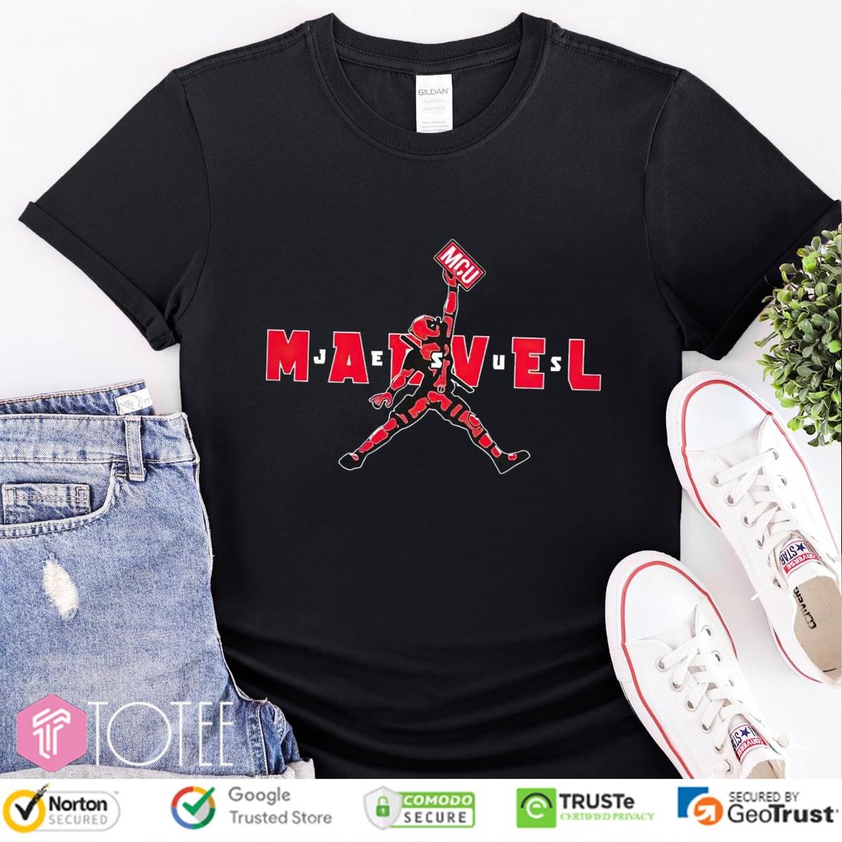 Marvel Air Deadpool Mcu Parody Air Jordan Jumpman Logo T-shirt