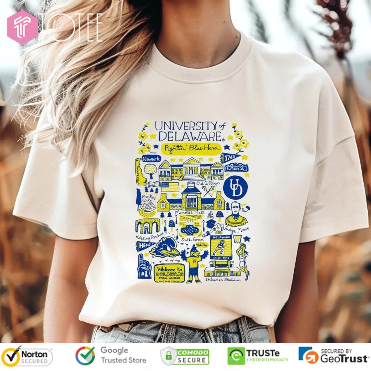 University Of Delaware Art Illustration T-shirt