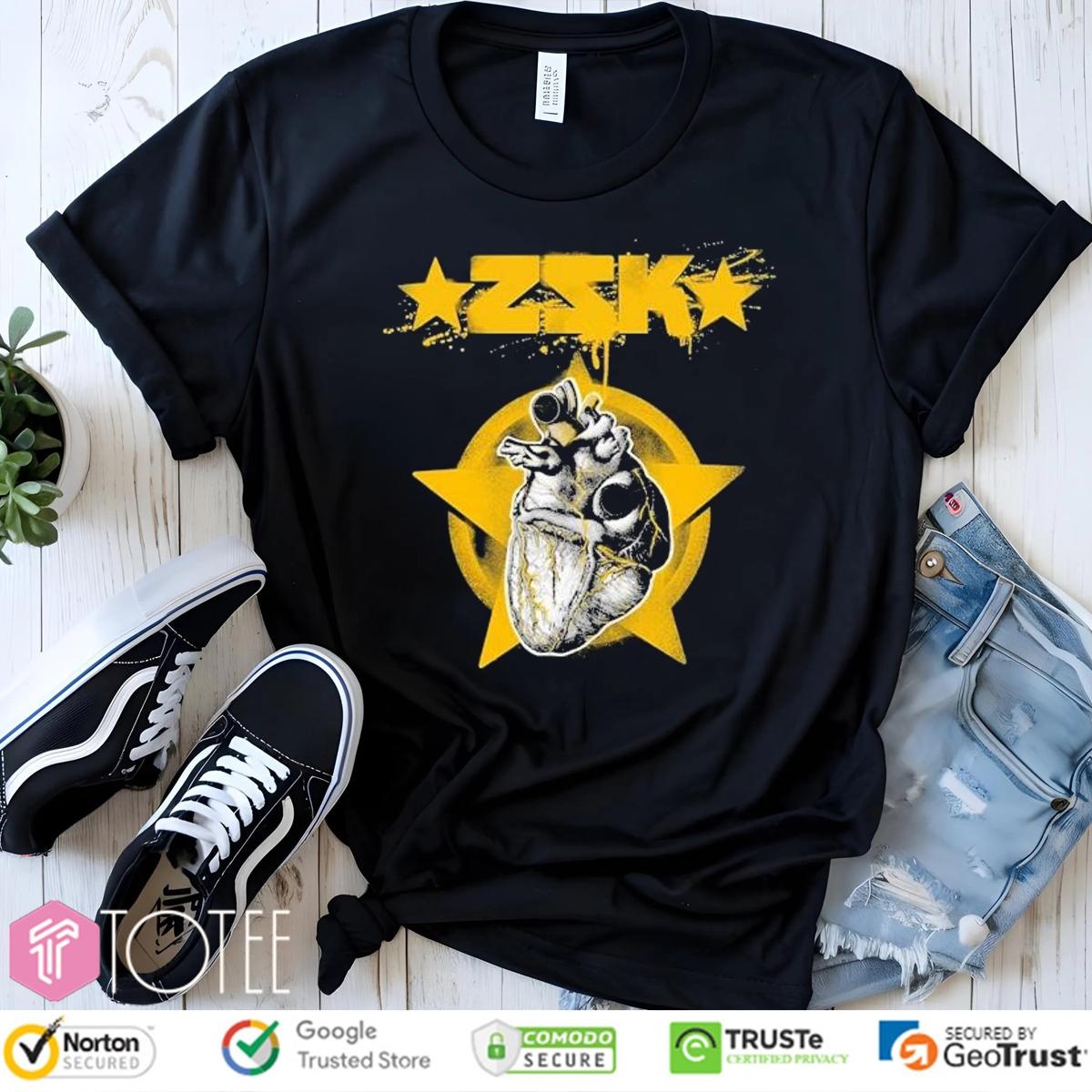 Zsk Herz Fur Die Sache 10 Jahae Tour 2024 Heart Star T-shirt