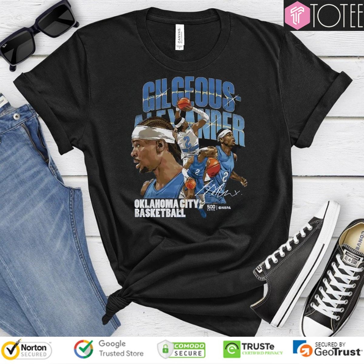 Shai Gilgeous-Alexander Oklahoma City Thunder Basketball Signature T-shirt