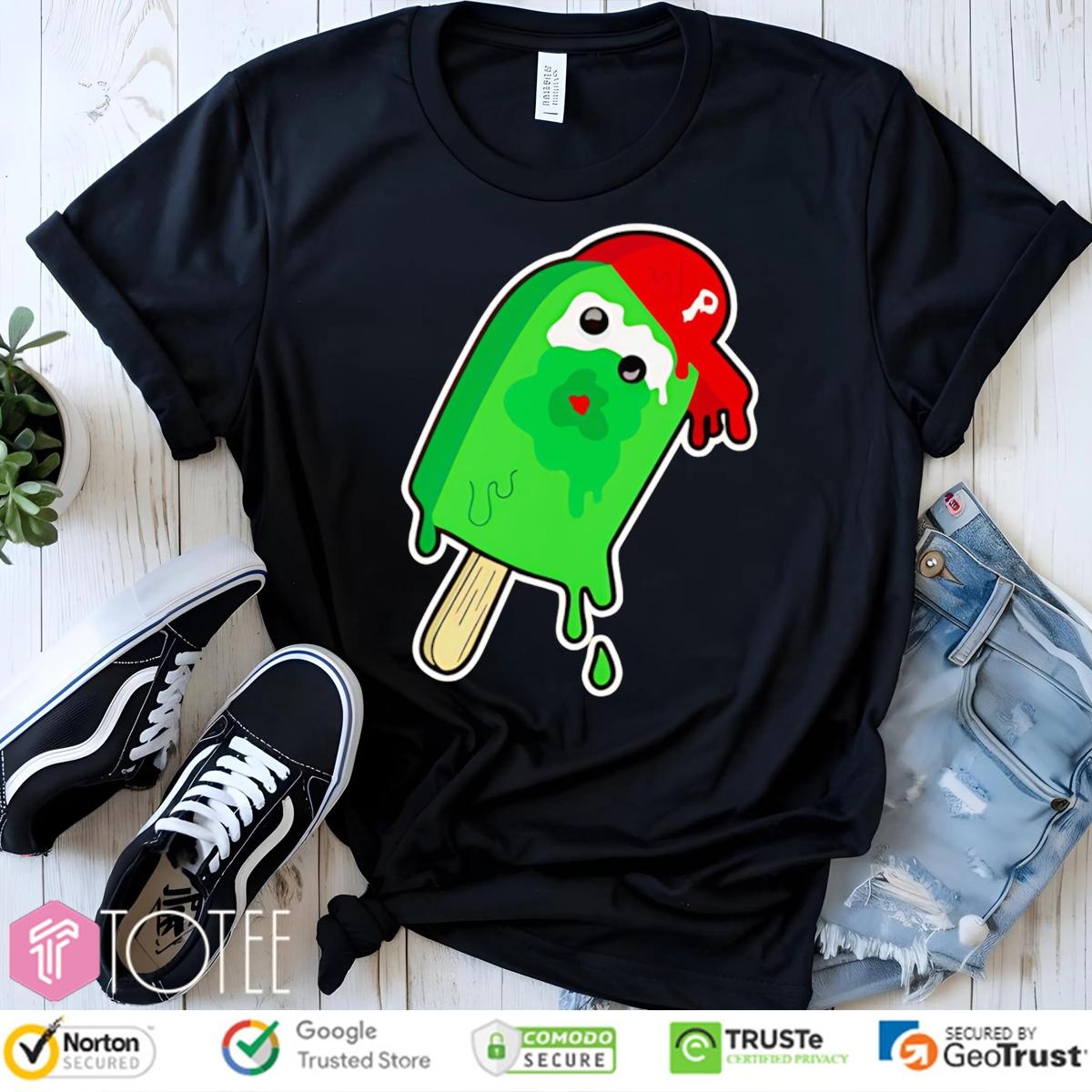 Phillie Phanatic Ice Cream Baseball Philadelphia Phillies Mascot T-shirt