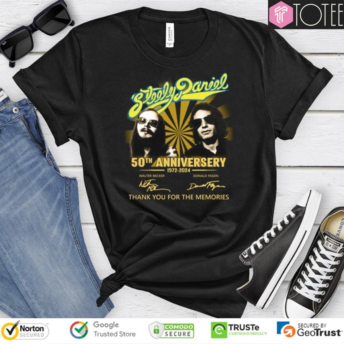 50Th Anniversary 1972-2024 Steely Dan Signatures T-shirt