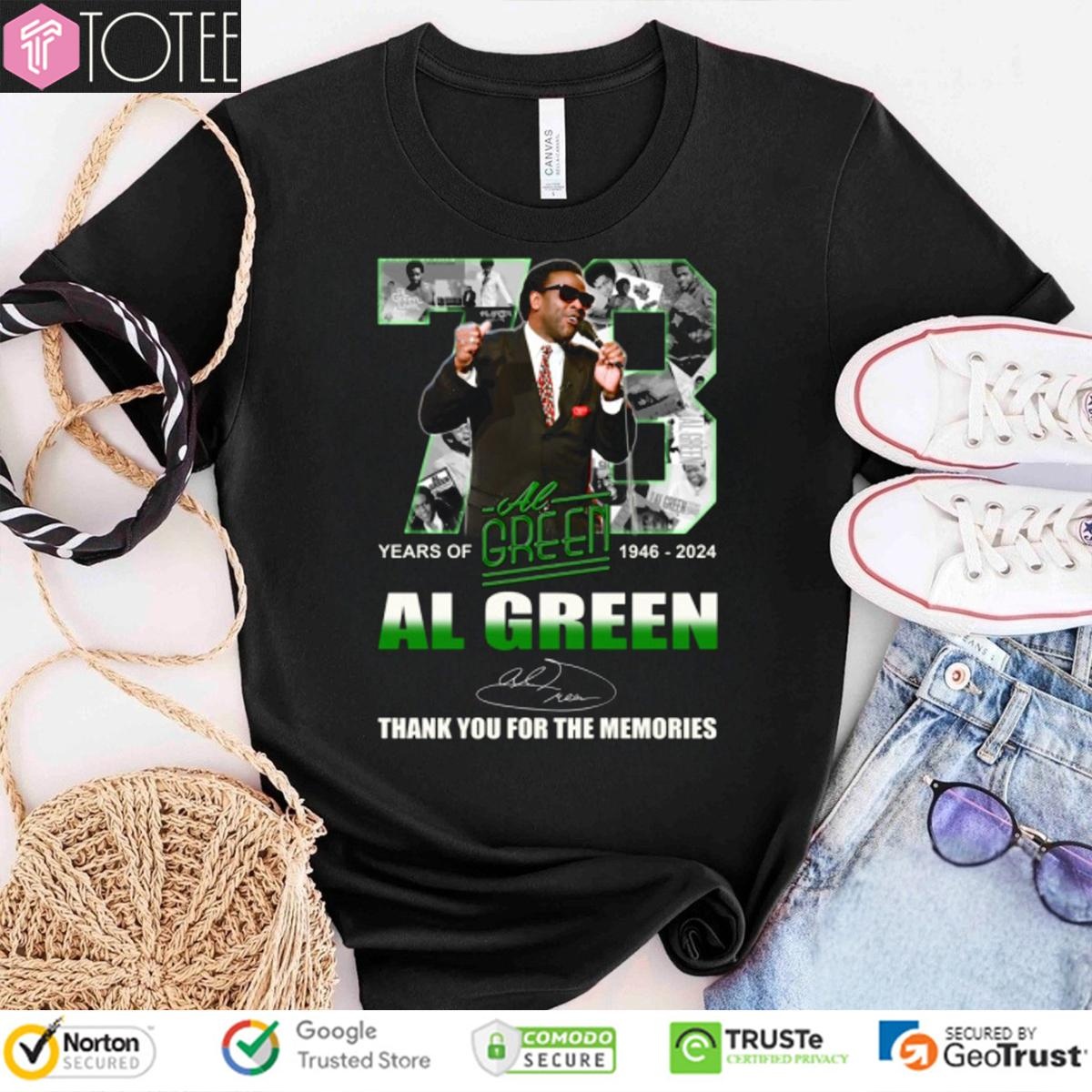 73 Years Of 1946-2024 Al Green Signature T-shirt