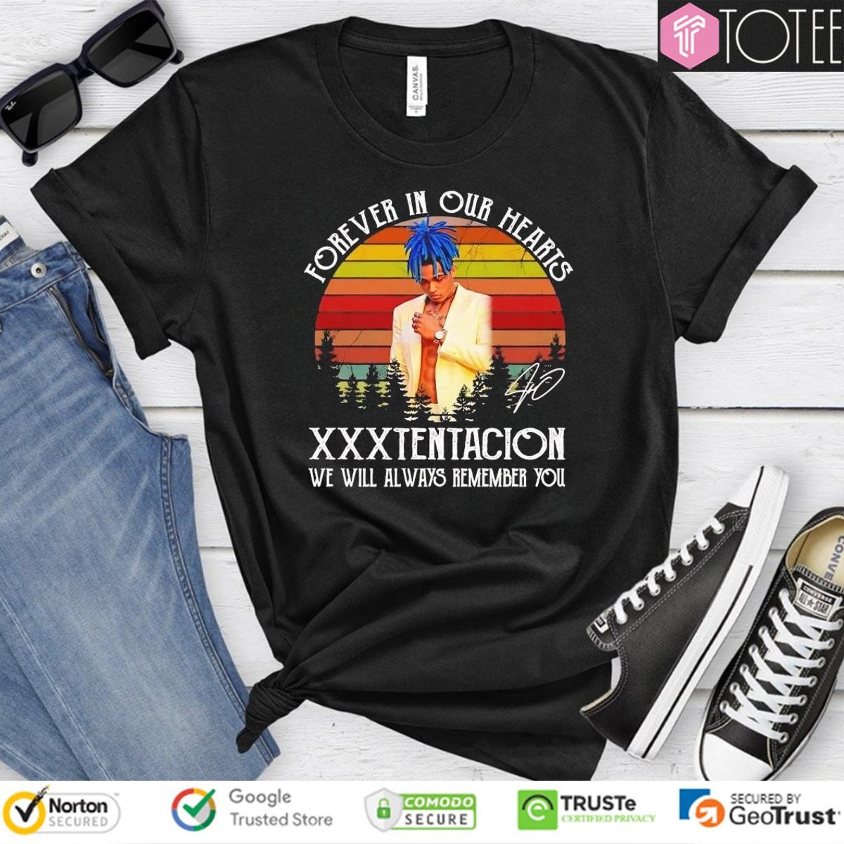 Xxxtentacion Forever In Our Hearts Signature Vintage Sunset T-shirt