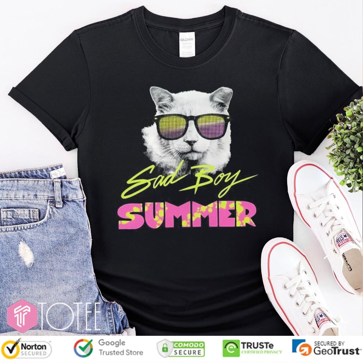 Cat Sad Boy Summer T-shirt
