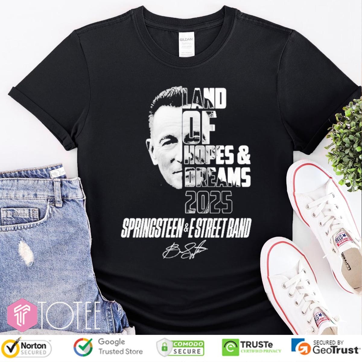 Land Of Hopes & Dreams 2025 Bruce Springsteen E Street Band Signature T-shirt