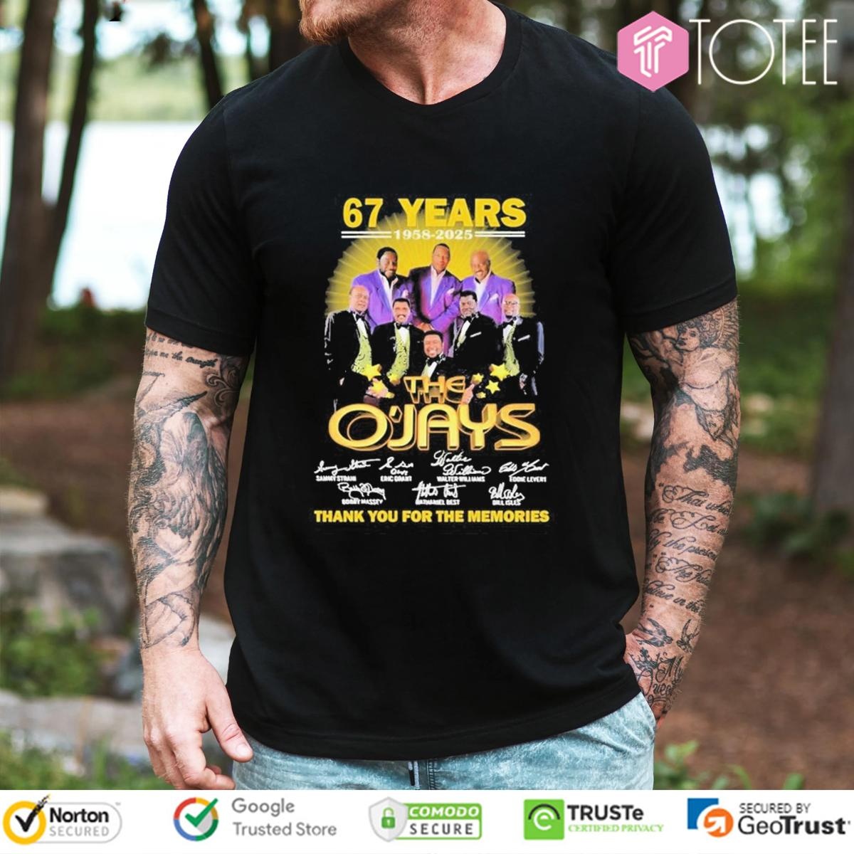 67 Years 1950-2025 The Ojays Signatures T-shirt