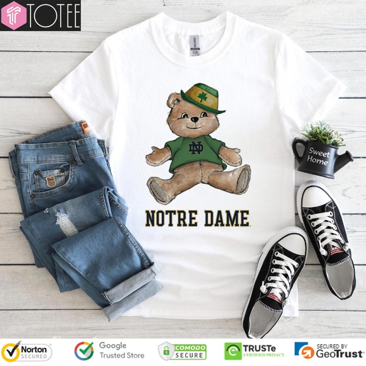 Tiny Turnip Teddy Bear Notre Dame Fighting Irish T-shirt