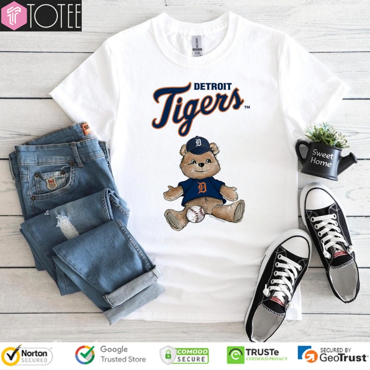 Tiny Turnip Teddy Bear X Detroit Tigers Baseball T-shirt