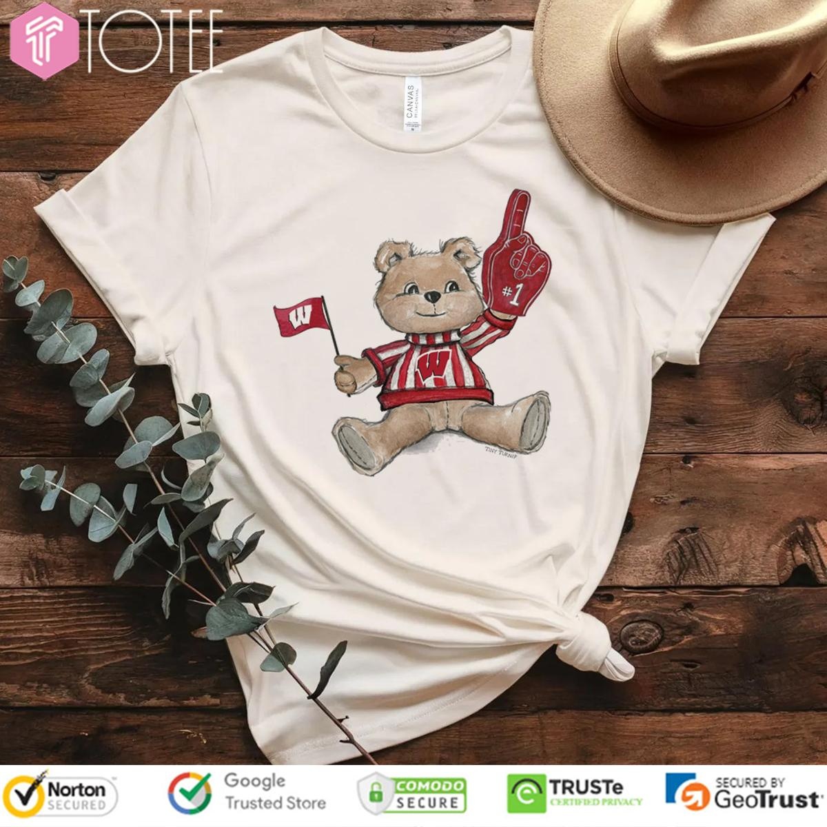 Tiny Turnip Teddy Bear X Wisconsin Badgers T-shirt